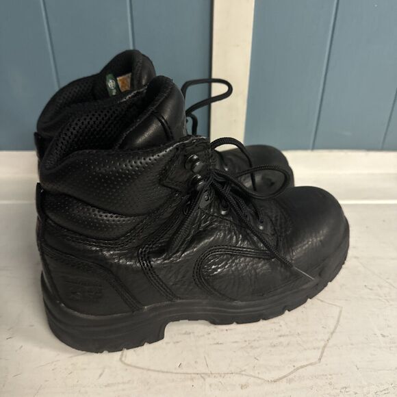 Timberland Pro Boots Women’s Size 6.5 M Steel Toe Work‎ Black Leather 72399 - Picture 4 of 11